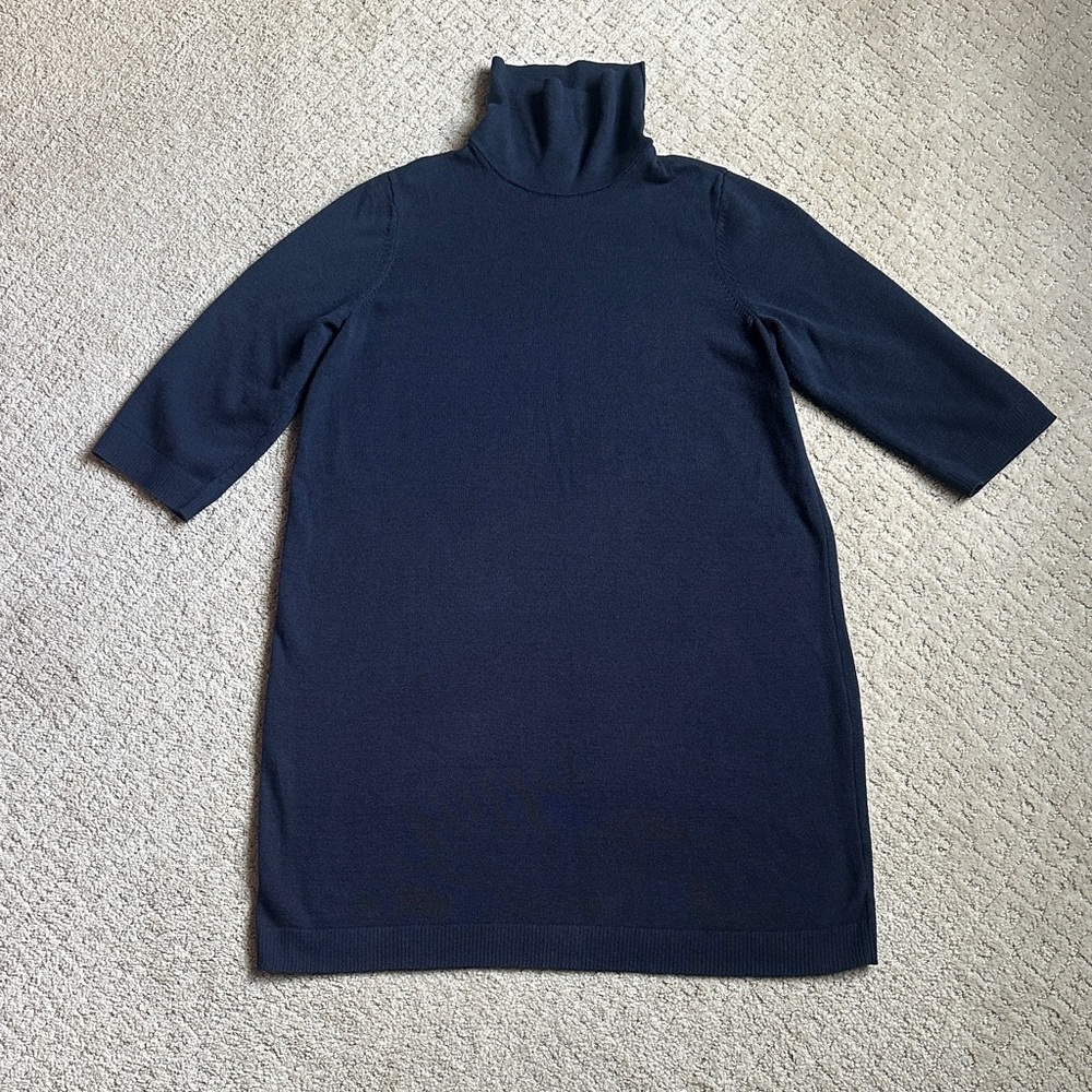 J.Jill Cozy Turtleneck 3/4 Sleeve Sweater Dress, Size Small Petite